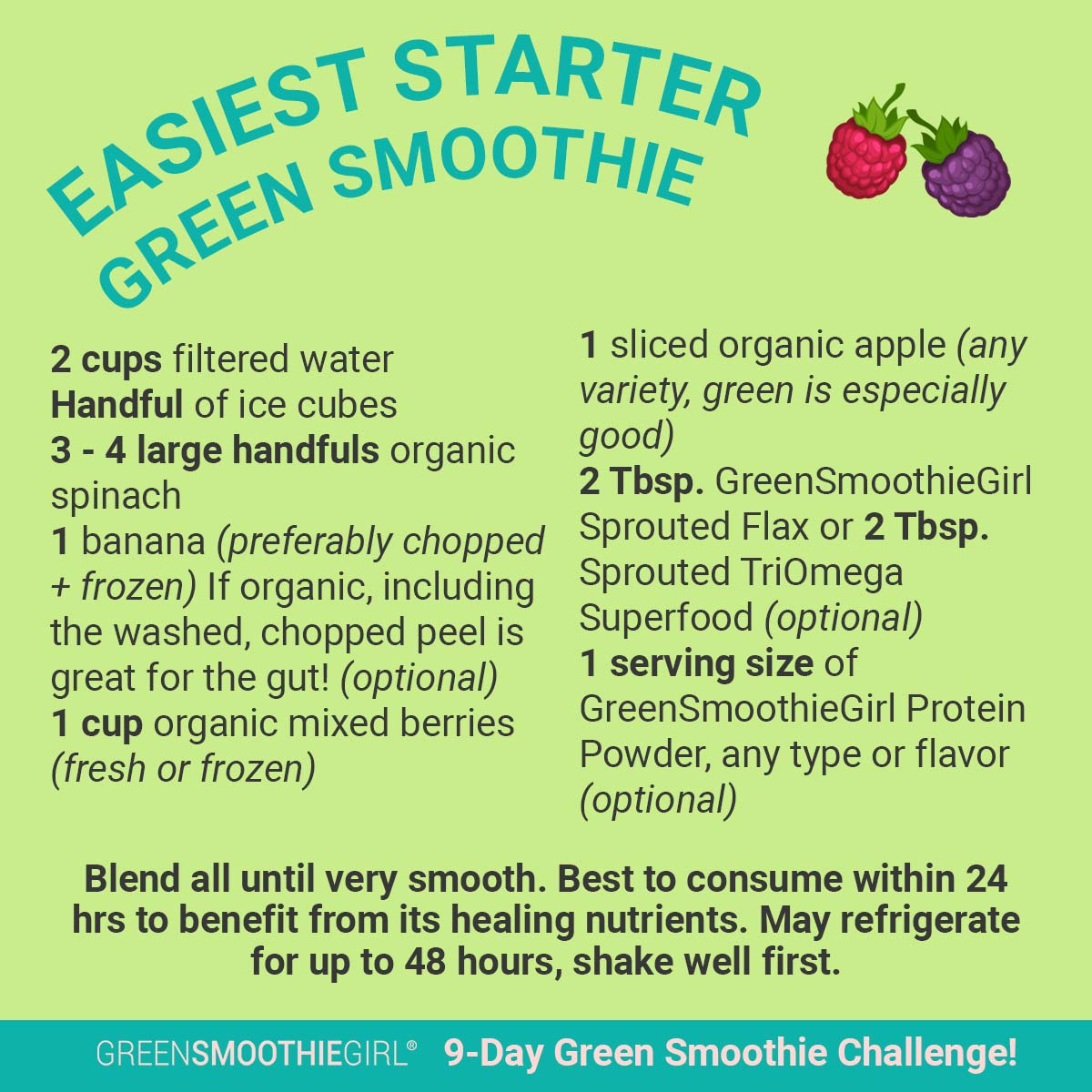 [Green Smoothie Challenge] Yay it’s Day 1 Green Smoothie Girl